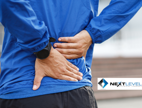 Man holding his back from sciatica pain after exercise